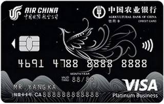 农业银行凤凰知音联名信用卡(VISA-白金卡)面签激活开卡