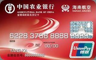 农业银行海南航空联名信用卡(银联-普卡)怎么申请办理？