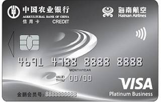 农业银行金穗海航联名信用卡(VISA-白金卡)申请条件