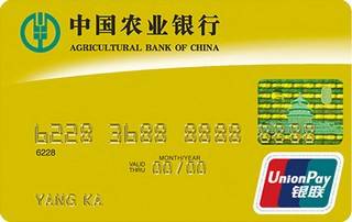 农业银行金穗银联标准信用卡(金卡)面签激活开卡