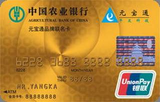农业银行金穗元宝通品牌联名信用卡(金卡)怎么办理分期