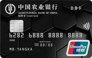 农业银行中央预算单位公务信用卡(地方预算公务卡)