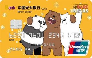 光大银行咱们裸熊信用卡(全家福卡)