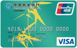 民生银行标准信用卡(银联+VISA,普卡)免息期