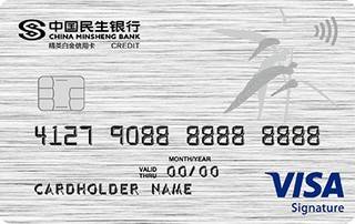 民生银行精英白金信用卡(VISA版)有多少额度
