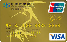 民生银行VISA标准信用卡（PLUS版-金卡）