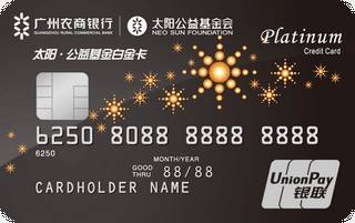 广州农商银行太阳公益基金卡（白金卡版）最低还款