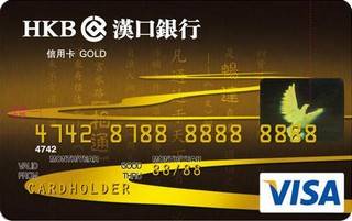 汉口银行九通VISA美元信用卡(金卡)