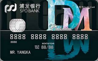 浦发银行白金梦卡信用卡(DM字母)