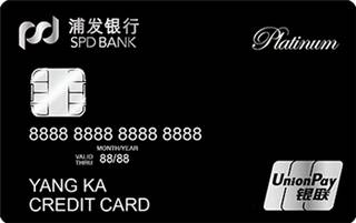 浦发银行白金梦卡信用卡(铝系列-亮黑)