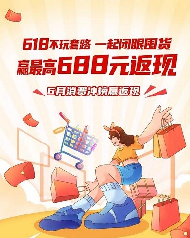 【宁波银行】6月消费冲榜赢最高688元返现